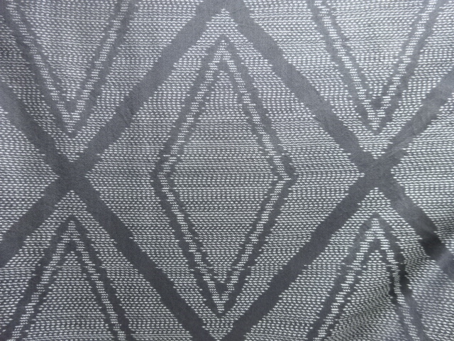 JAPANESE KIMONO / ANTIQUE LISHI PATTERN WOVEN DORO OSHIMA TSUMUGI KIMO